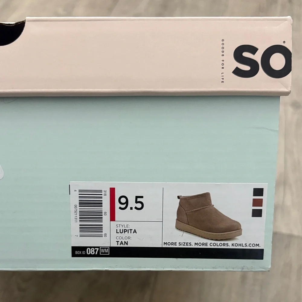 SO Women’s Lupita Cozy Mini Boots - Tan